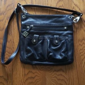 Black Giani Bernini Handbag Leather Crossbody